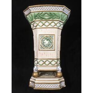 Discontinued Gregorian Collection By Fitz And Lloyd Classics Vase & Candy Dish